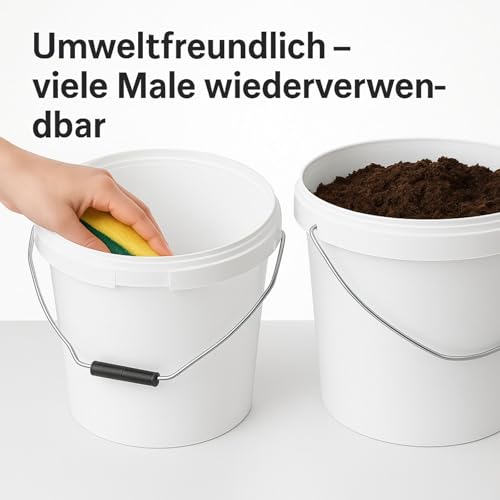 Cubo con Tapa 25 litros Weedness Blanco Impermeable Recipiente Plástico de Cultivo y Secado 7