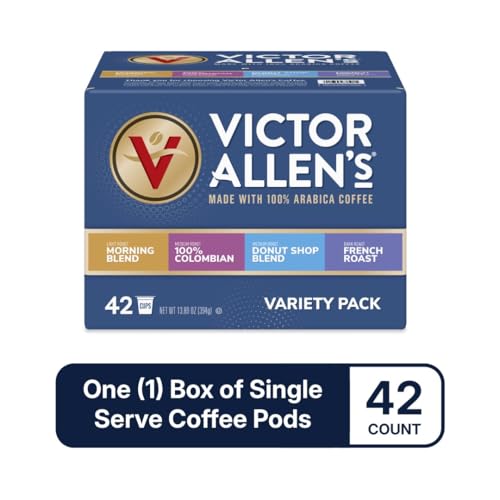 Victor Allen's Coffee Variety Pack (Morning Blend, 100% Colombian, Donut Shop Blend, French Roast), 42 Count, Single Serve Coffee Pods for Keurig K-Cup Brewers - Image 4