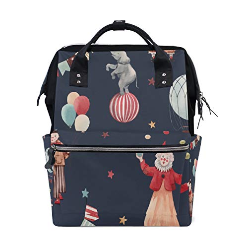 Humor Clown Particluar Modellierung Große Kapazität Wickeltaschen Mama Rucksack Multi Funktionen Windel Wickeltasche Tote Handtasche Für Kinder