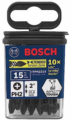 Image of BOSCH ITPH2215 30-Pack 2 In. Phillips #2 Impact Tough Screwdriving Power Bits