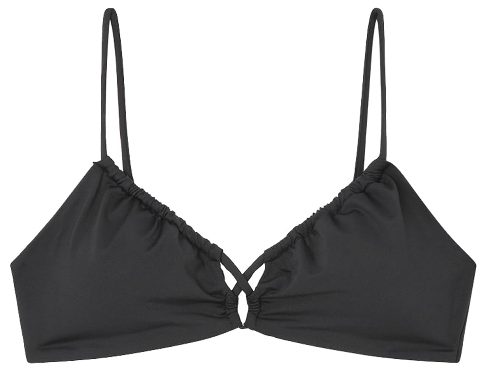Women'secret Top Bikini Tiras Negro Bra para Mujer