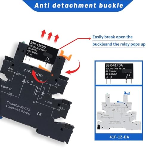 Relais mince SSR sans contact 10PCS SSR-41FDD rail DIN - 5