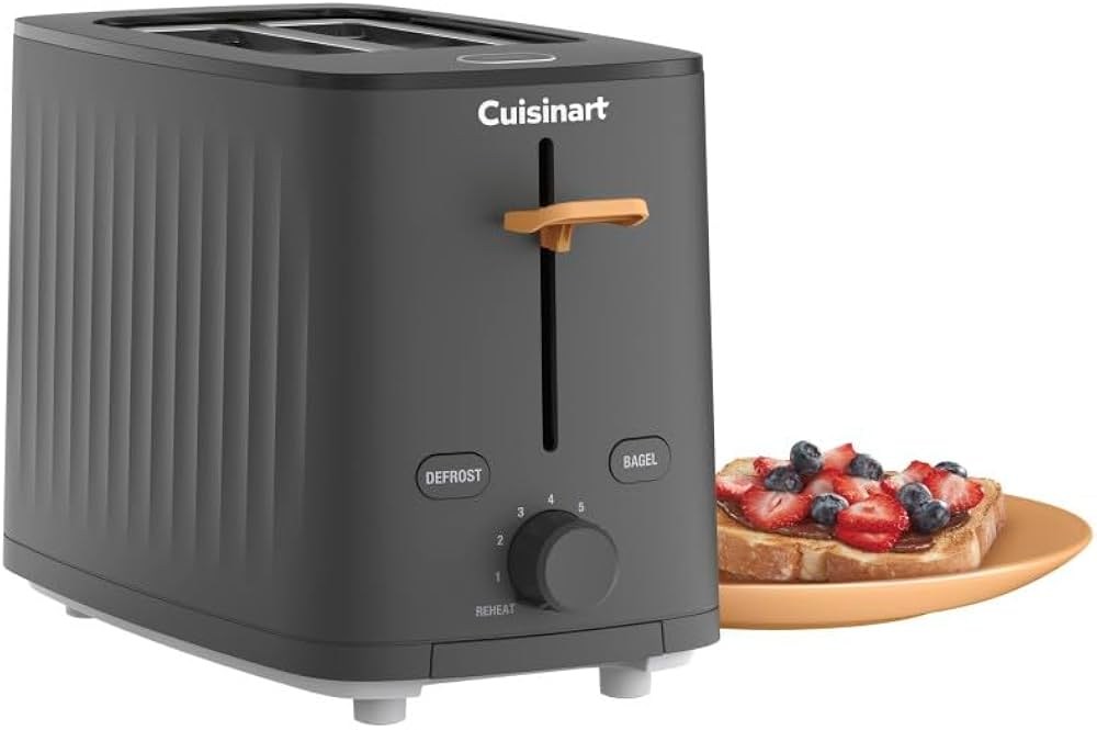 Cuisinart Soho™ Collection 2-Slice Toaster, 7 Toaster Setting, Defrost, Reheat, and Bagel Setting, Convenient Rear Cord Storage, Black, CPT-7BK