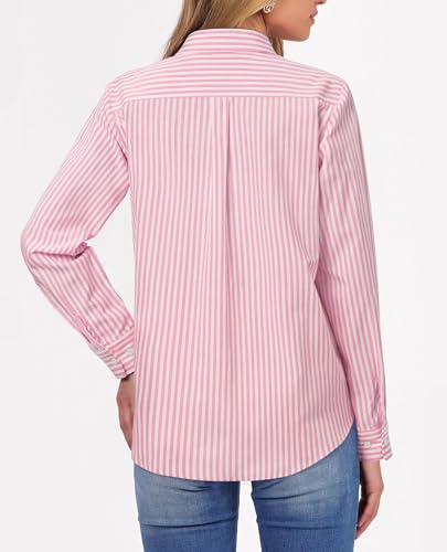 Image of siliteelon Button Down Shirts for Women Oxford Shirt Long Sleeve Classic Wrinkle Free Business Dress Shirts Work Office