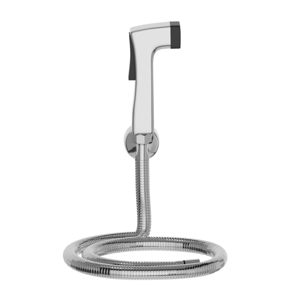Lorazzo Silhouette Health Faucet Set for Bathroom-Chrome Body with Black Accents-Sleek Design-Jet Spray for Toiilet- 1-Year Lorazzo Limited Warranty- Combo with 1m SS 304 Hose Pipe and Wall Hook (B0D942G2MY) Amazon Price History, Amazon Price Tracker
