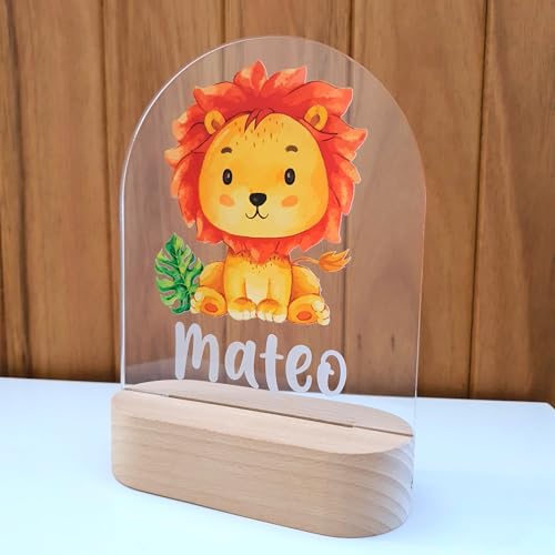 Customizable Jungle Safari Lion Night Light for Baby Showers and Kids' Nurseries - Image 3