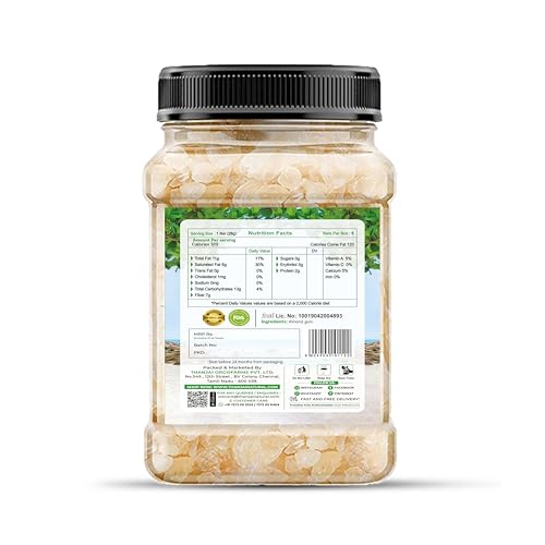 Thanjai Natural 2kg Gond Katira Pure Organic (Edible Gum) | Tragacanth Gum | Almond Gum | Premium 1st Quality | 2kg (500g x 4, Jar)