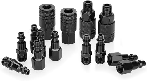 14 conectores de línea de aire, accesorios de compresor de manguera de aire de 1/4 pulgadas NPT y kit de enchufe, conector macho hembra, accesorios de herramientas de aire y accesorios de compresor de