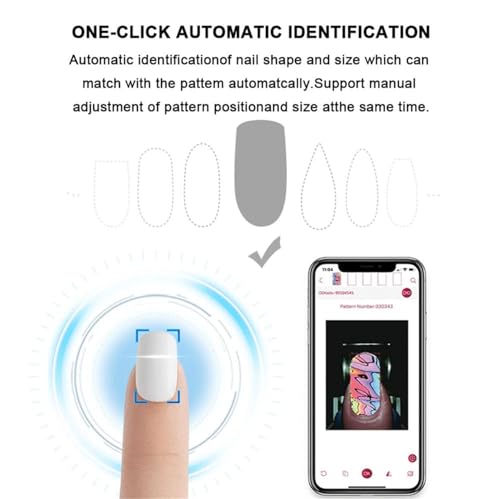 DUANWUS 3D Nail Printer Machine Support WiFi/DIY | Automated Nail Art Printer | for Beauty & Personal Care | for Cute Girls Women Gift(M1RoseGold) - Image 7