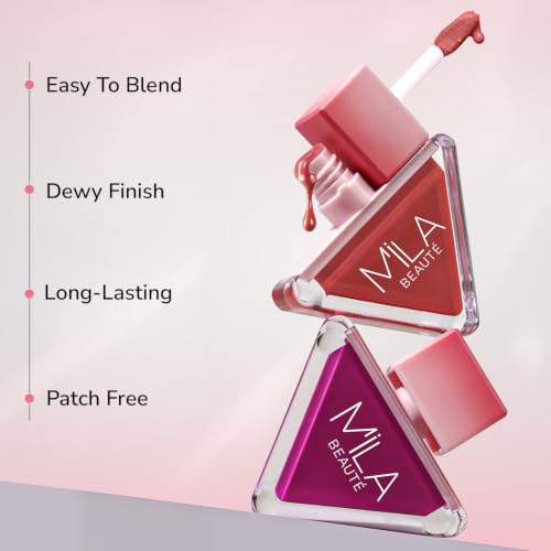 Image of Mila Beaute Pookie Serum Liquid Blush for Face Makeup | Highly Pigmented & Easily Blendable Blusher | Non Drying Formula with Orange Peel Extracts | Suitable for Indian Skin Tones - Gummy Bear