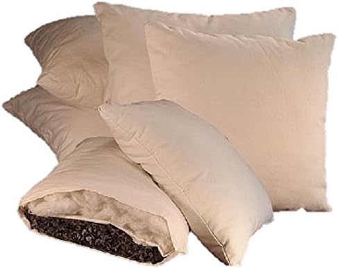 White Lotus Home OBWWSP03 Buckwheat & Wool (Buckwool) Sleep Pillow with Organic Twill Outer Casing (20" X 30" Queen),Natural,20x30 Queen