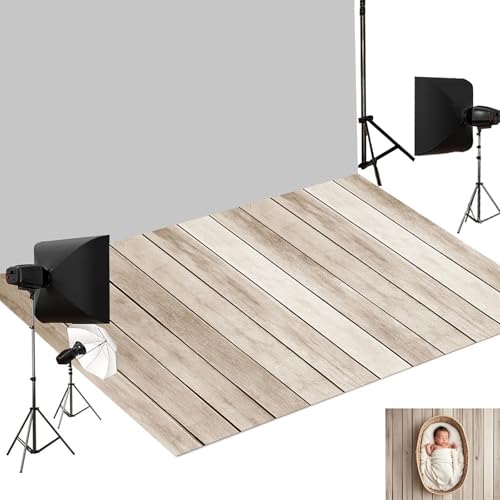 Kate Natural Beige Wood Photography Floor Mat Rubber Photo Studio Backdrop