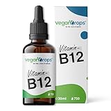 Vegan Drops® - Vitamin B12 Tropfen - Kombination aus Methyl- & Adenosylcobalamin - 750 Tropfen, 375 Tage Reichweite - vegan, ohne Alkohol & in Deutschland produziert