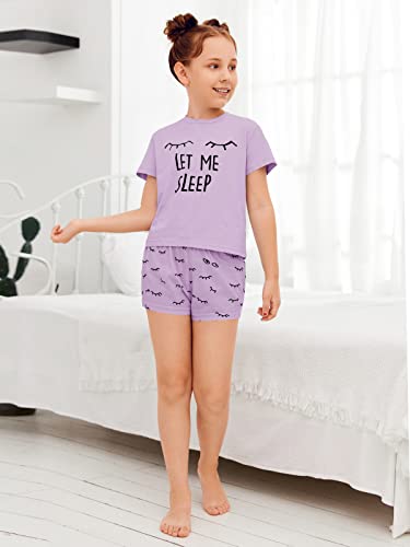 Image of Kingdenergy Girls Summer Cute Print Shorts Set T-Shirt and Short Pant 2 Piece Outfits Clothing Sets