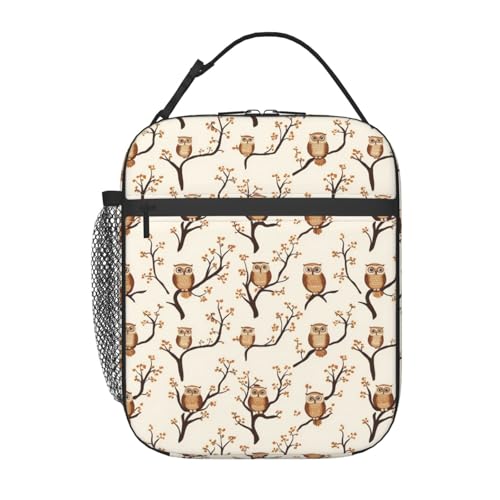 Owl Lunch Box Insulated Lunch Bag for kids Girls Boys,Reusable Lunch Box Containers for Women Men,Durable Cooler Tote Bag Lunchbox for...