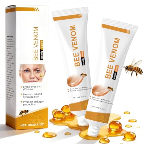 2 pièces Crème Anti-Rides au Venin d'Abeille, Crème Hydratante Raffermissante