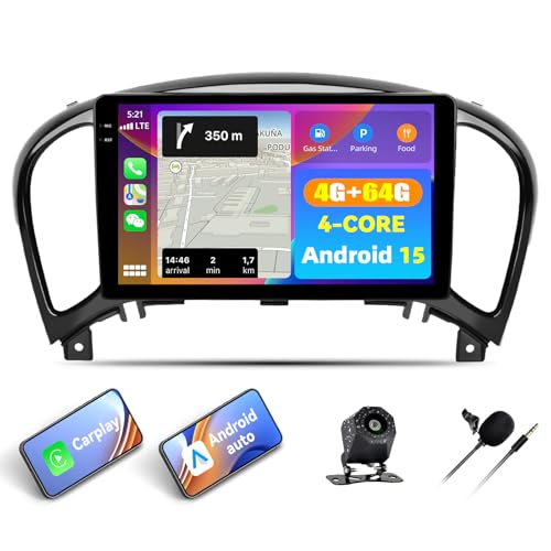 Android 15, 4G+64G GOHHDL Autoradio pour Nissan Juke J15(2010-2019)/YF15 Infiniti ESQ 2011-2017 Carplay Android Auto, 9 Pouces Poste Radio Voiture avec GPS WiFi...
