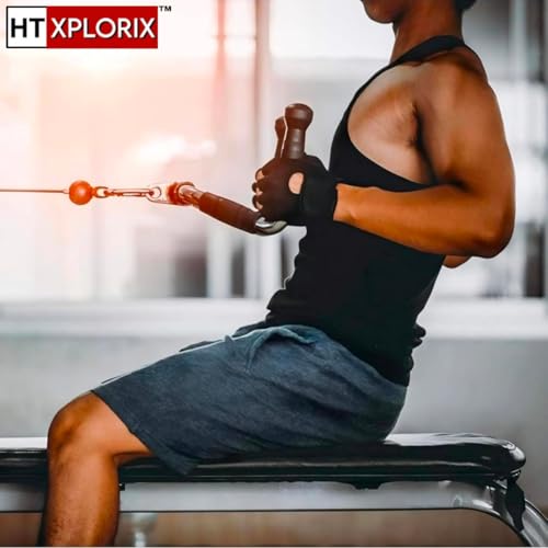 Image of Pro Grip W-Shaped Rowing Handle - Cable Attachment for Back & Arm Strength Training
