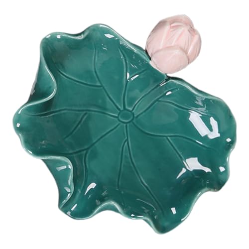 Porte-savon évacuation d'eau automatique en céramique verte