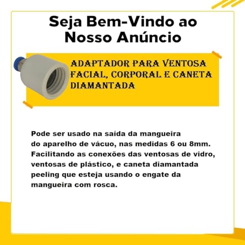 Adaptador P/Ventosas Facial, Corporal E Caneta Diamantada