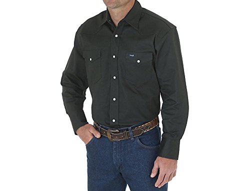 Wrangler Men's Western Work Shirt Firm Finish