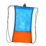 FLY MEN Sichere, dauerhafte, tragbare, Netztragetasche for Tauchen Schnorchel Flossen Brille Maske Wasser Schwimmbecken Zubehör See Bay Adventure Sports Diver Qualitätsmaterial (Color : Yellow)