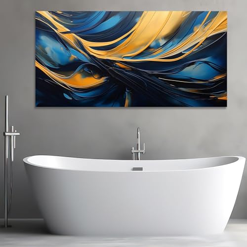 Impression sur toile abstraite colorée extra large avec cadre mural