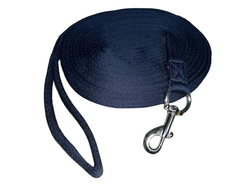 Brama West Softlonge Pferd - Longierleine mit Handschlaufe und Karabiner - ca. 8m - Navy