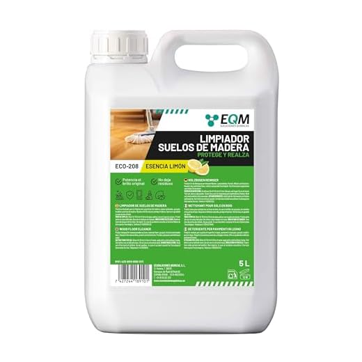 EQM SOLUCIONES QUÍMICAS | ECO- 208 | 5 L | Limpiador Jabonoso para Madera | Limpieza de suelos y muebles de madera | Suelos laminados, parquéts, muebles, puertas de madera, etc.