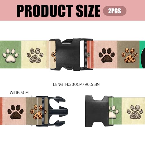Image of Nuxovilar Luggage Straps Set for Suitcase 1.96x90.5in Polyester
