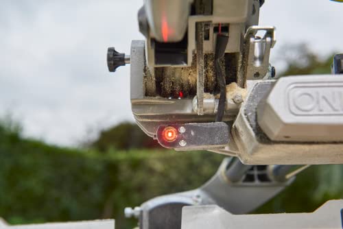 Ryobi Akku Kapp-/Gehrungssäge R18MS216-0 (ohne Akku, Kappsäge mit Zugfunktion, stufenloser Gehrungswinkel, Neigungswinkel 0° - 45°, Tischplatte aus Aluminium-Druckguss) – Bild 6