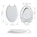 WSSROGY Elongated Toilet Seat with Lid, Quiet Close, Fits Standard Elongated or Oblong Toilets, Slow Close Seat and Cover, Oval, White