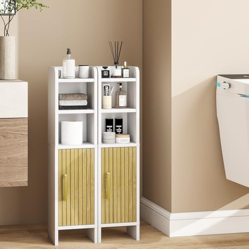Small Bathroom Storage Corner Floor Cabinet Narrow Toilet Paper Cabinet by Tltaroni - Used condition - Image 7