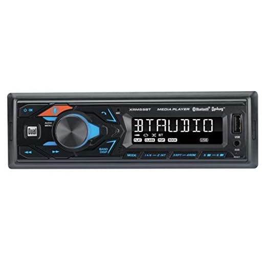 Dual XRM59BT Single-DIN In-Dash All-Digital Media Receiver with Bluetooth