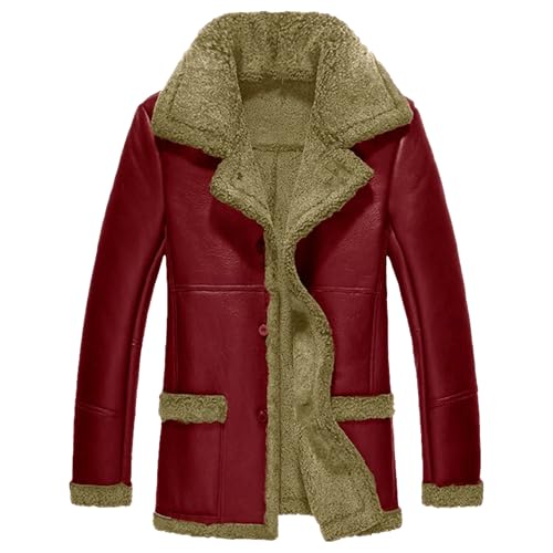 Chaqueta bomber de cuero vintage para hombre miniatura 1