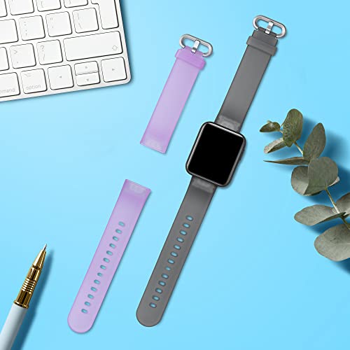 kwmobile Straps Compatible with Xiaomi Mi Watch Lite/Redmi Watch Straps, 2x Replacement Silicone Watch Bands - Image 2