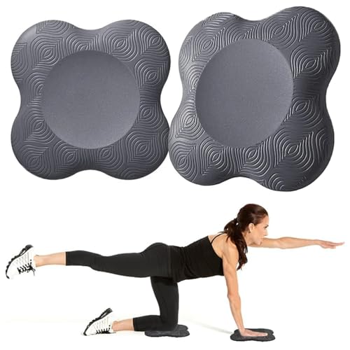 AMERTEER 2PCS Yoga Knee Pads For Women & Men | Extra Thick Foam Exercise Pads | Non-Slip Gym Cushion For Knees Elbows Wrist & Hands | Lightweight Durable Workout Accessories For Pilates And Yoga