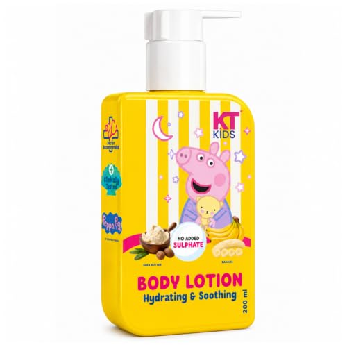 Image of Peppa Pig Body Lotion | Pediatrician Approved | Ages 3-12 Years | Hydrating Summer Moisturizer with Shea Butter & Banana | Non-Greasy | 200ml