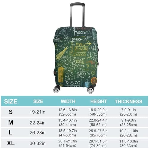 Math Question Luggage Cover, Washable Elastic Suitcase Cover Protector Fit 18-32 Inch Luggage2