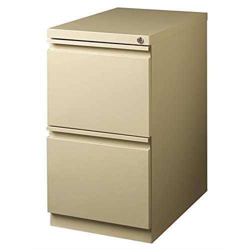 Hirsh 23-In Deep Mobile Pedestal File 2-Drawer File/File. Full Width Pull. Beige #TOP1