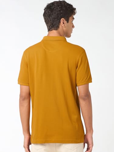 Image of Bewakoof Men Solid Regular Fit Half Sleeve Collar Pure Cotton T-Shirt
