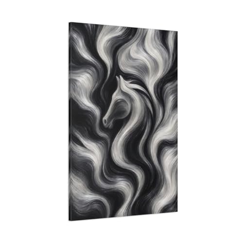Toile de cheval noir et blanc créez une ambiance moderne et zen dans votre salon