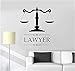 Adesivo Da Parete Avvocato Emblema Studio Legale Centro Servizi Legali Adesivo Decorativo Da Parete Adesivo Artistico 57X67Cm