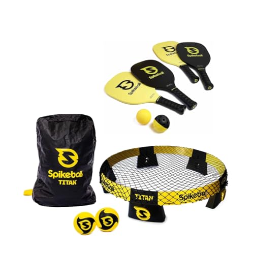 Amazon.com: Spikeball Titan Set with Spikepaddle 4 Pack Accessory