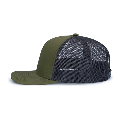 Image of Pacific Headwear Contrast Stitch Trucker Snapback