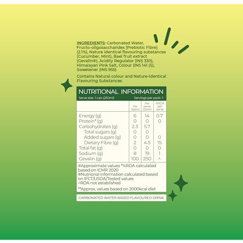 Image of Quenzy Prebiotic Soda Variety Pack - Mixed Flavours (Pack of 3 x 250ml) | 5g Prebiotic Fibre for Gut Health | Low Calorie Soda (<15 kcal) | No Added Sugar | Zero Preservatives | Healthy Sparkling Drink