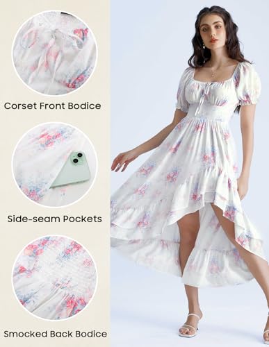 Image of Scarlet Darkness Corset Dresses for Women Summer 2026 Floral Wedding Guest Chiffon Sundress