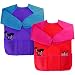 Dreampark 2 Pack Children Art Smock Kids Art Aprons with Waterproof Long Sleeve 3 Roomy Pockets, Ages 2-6, Red and Blue (Paints and Brushes not Included)