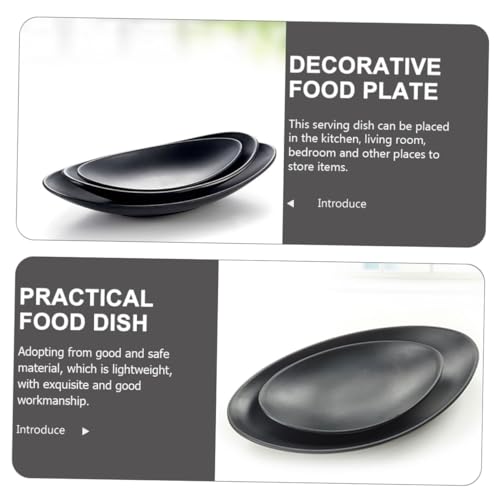 Platos de Sushi de Melamina Negra Beaupretty 2 Piezas miniatura 7