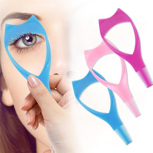 3Pcs Mascara Shield 3 In 1 Makeup Eyelash Mascara Tool Mascara Applicator Shield Upper Lower Eye Lash Mascara Shield Guard Eyelash Guard Guide Tool Eyeliner Baffle Eyelid Shield for Women Lady Girls